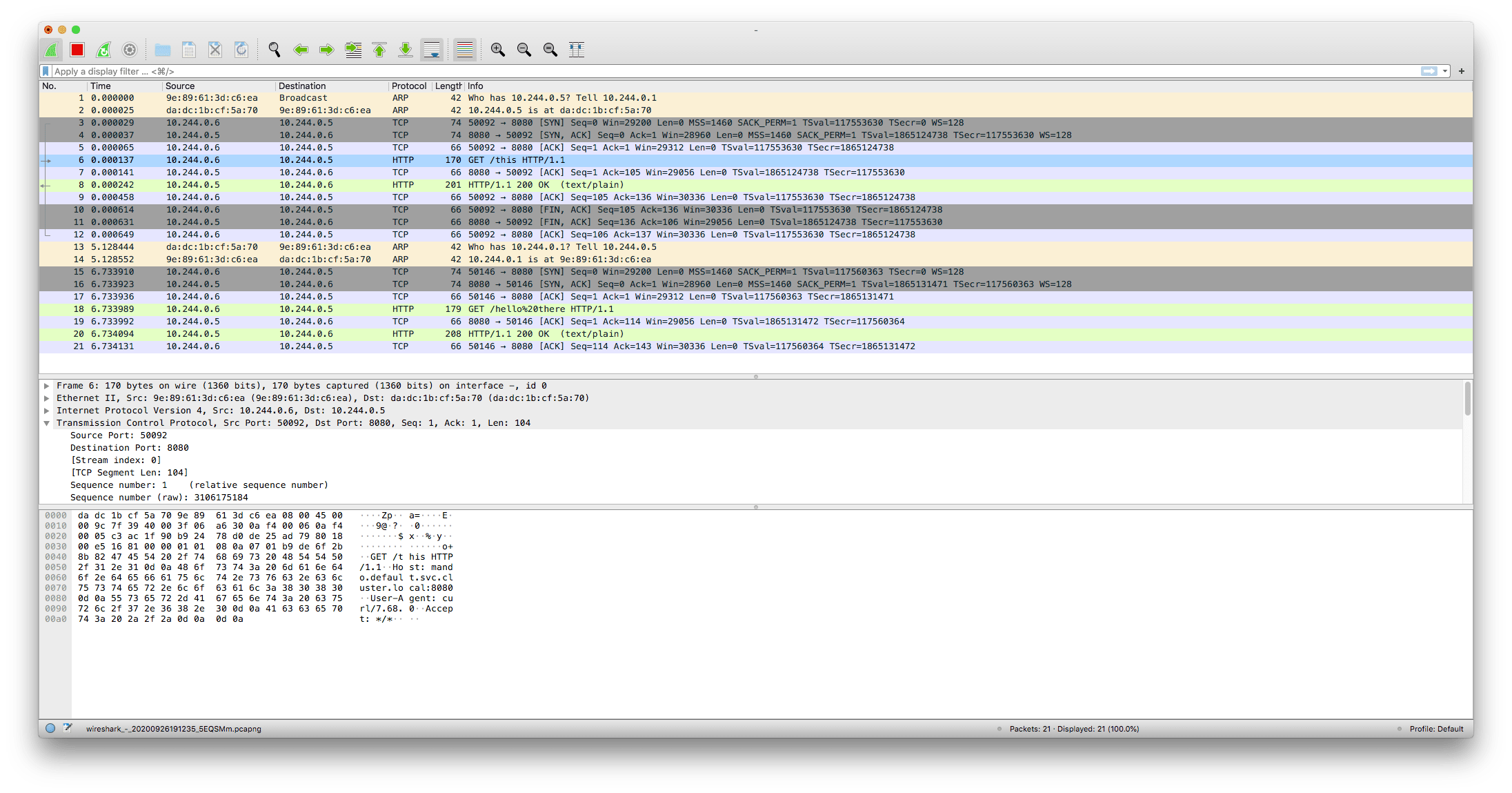 ubuuntu tcpdump wireshark